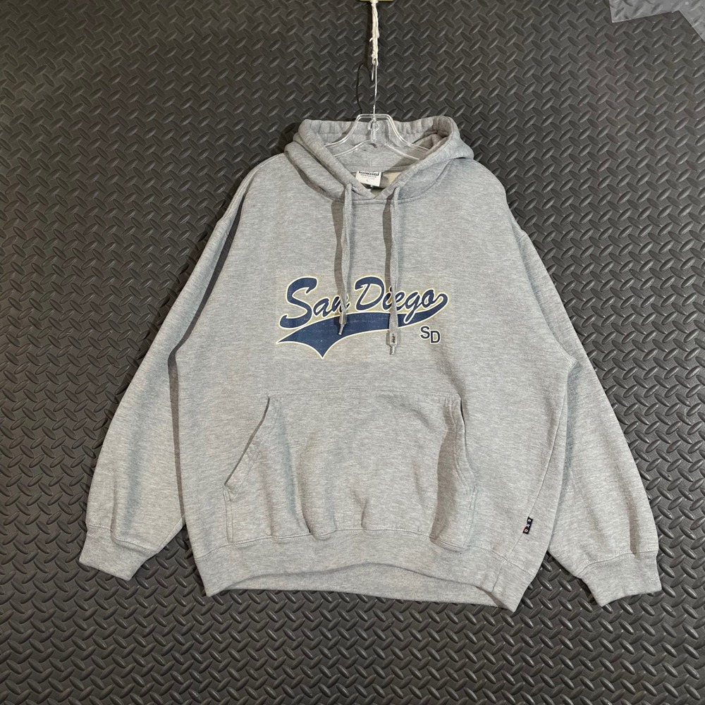 San‎ Diego 21 Pro USA Sportswear Gray Hoodie Drawstring Pullover Sweater Men's L